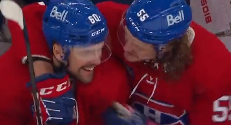 Alex Belzile fait une déclaration énorme propos de son premier but et Jake Allen lui lance des fleurs 