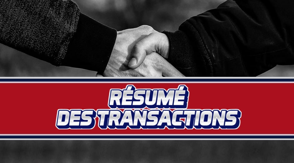 Résumé des transactions dans la LNH 