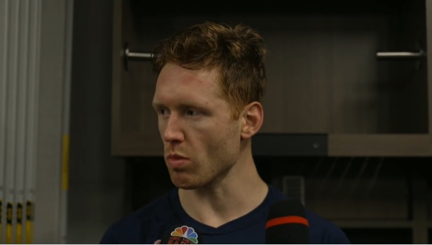 Mike Matheson n'y va pas de main morte pour décrire son match hier