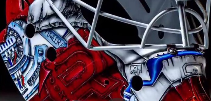 Jacob Fowler dévoile son nouveau masque du Rocket