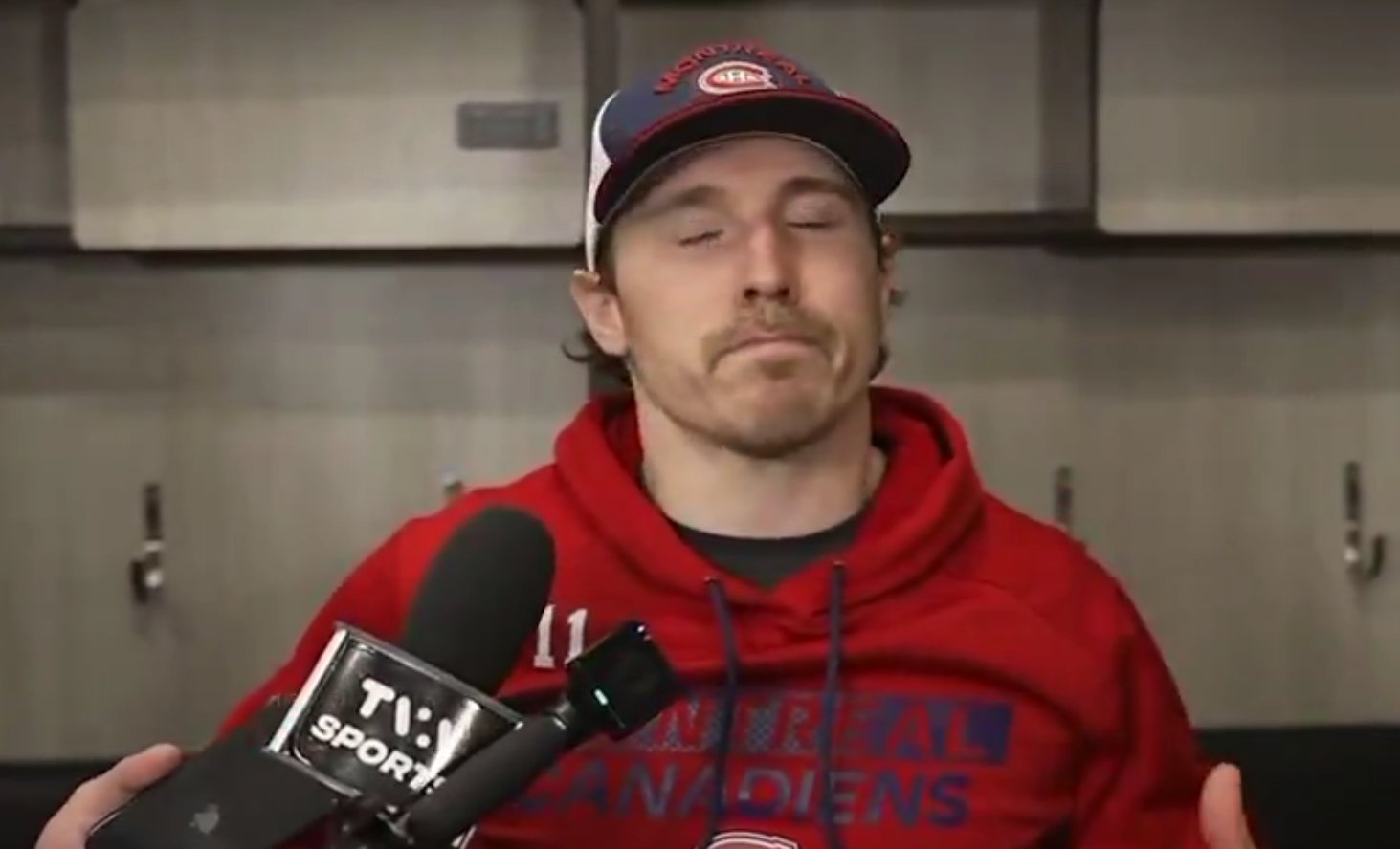 Brendan Gallagher est en furie après la défaite de ce soir et en a long à dire aux arbitres