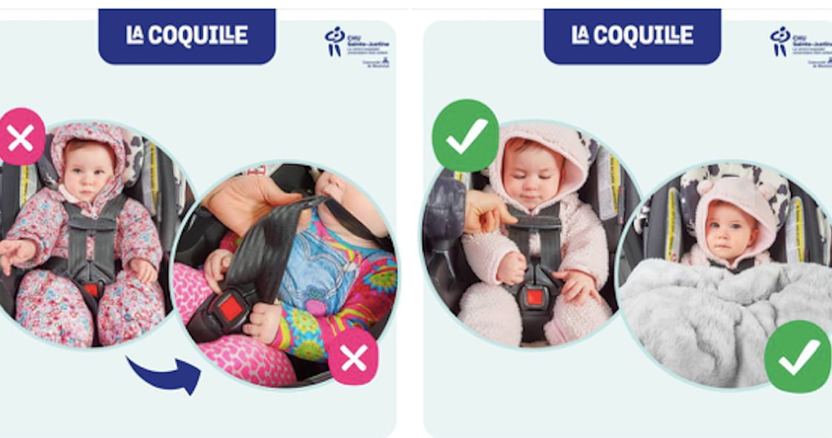 Sainte-Justine nous explique comment installer les enfants en voiture par temps froid