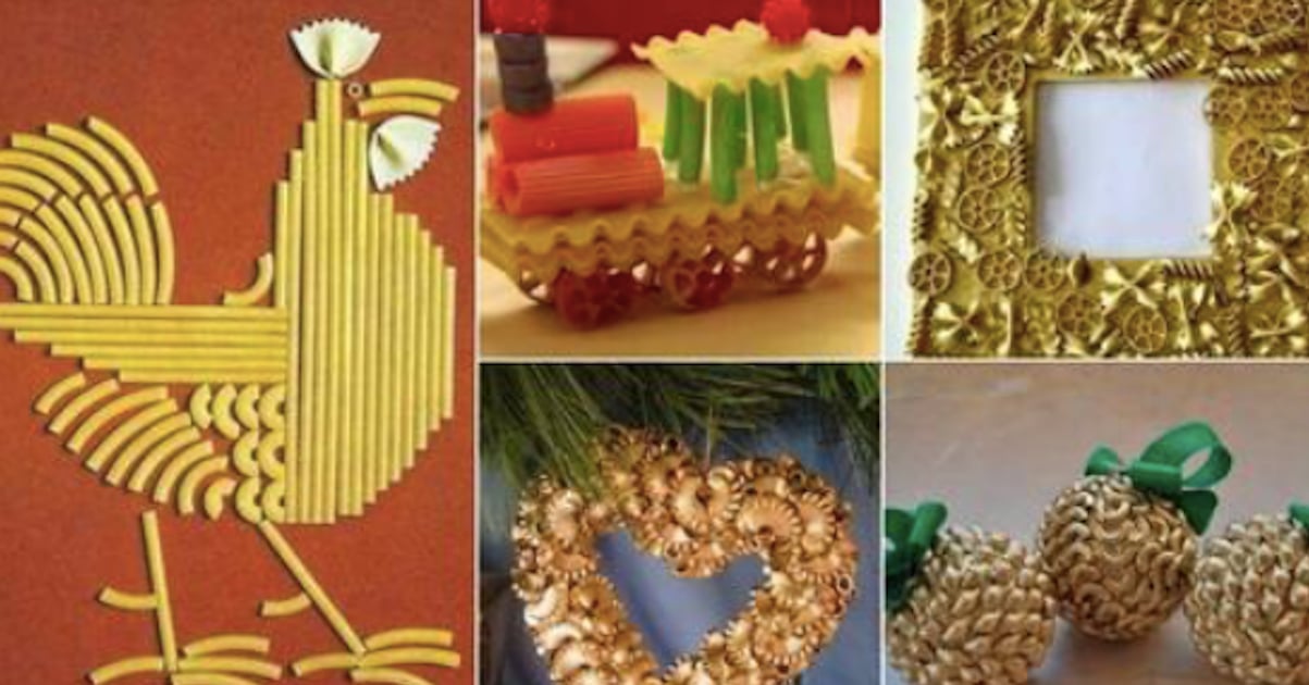 12 bricolages en pâtes alimentaires à proposer aux enfants