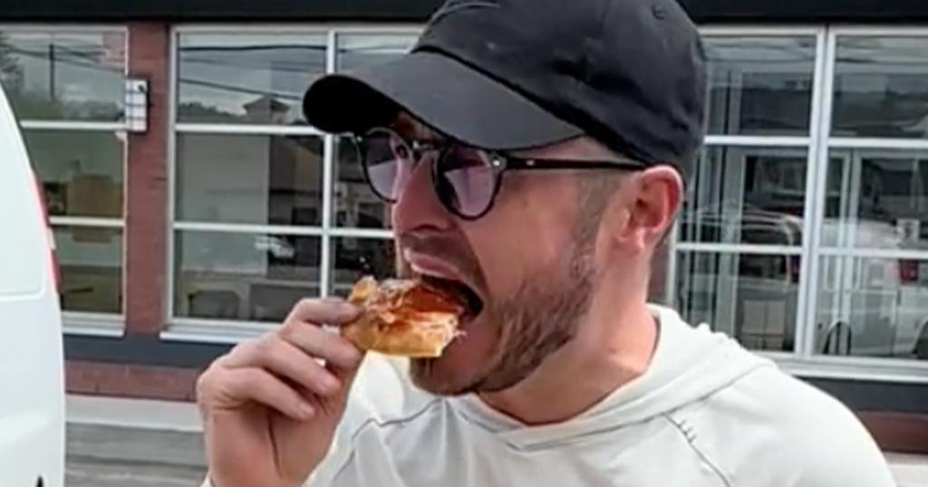 Olivier Primeau donne une note à la pizza du Tim Hortons, or c'est son prix qui fait beaucoup jaser
