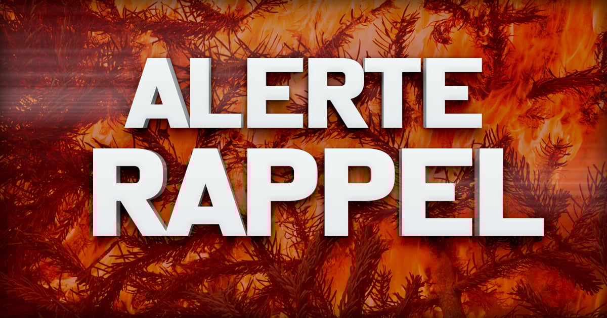 Important rappel de sapins de Noël artificiel en raison d'un risque d'incendie.
