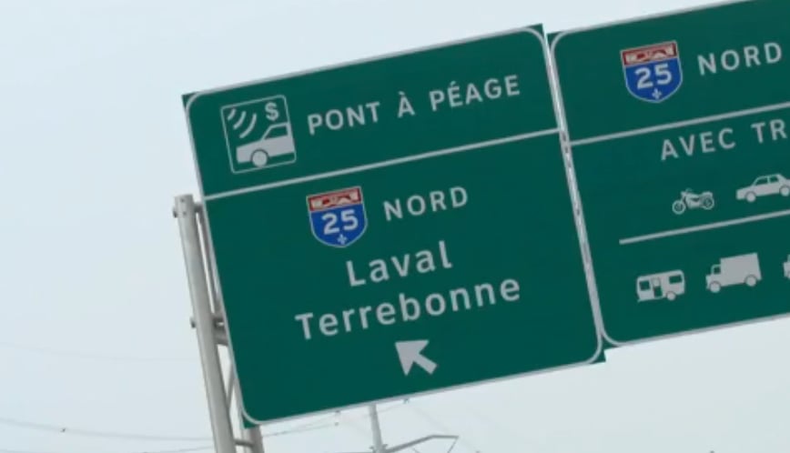 Augmentation du coût du péage sur le pont de l'autoroute 25 entre Montréal et Laval