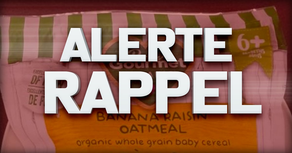 Important rappel de céréales pour bébés