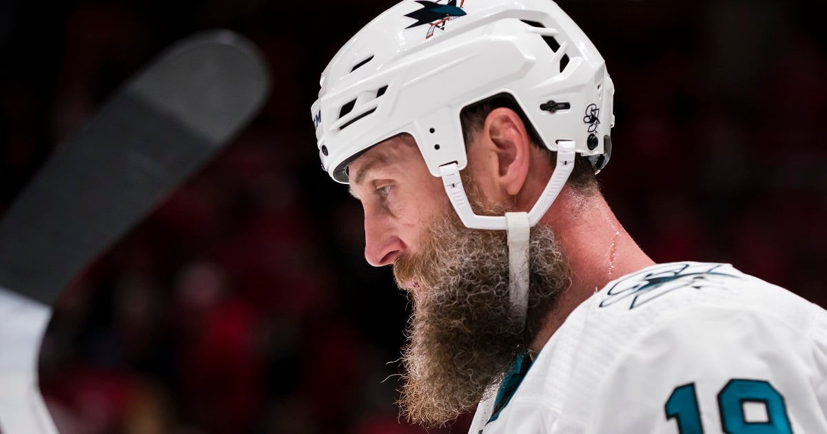 Joe Thornton spotted training with an NHL team.