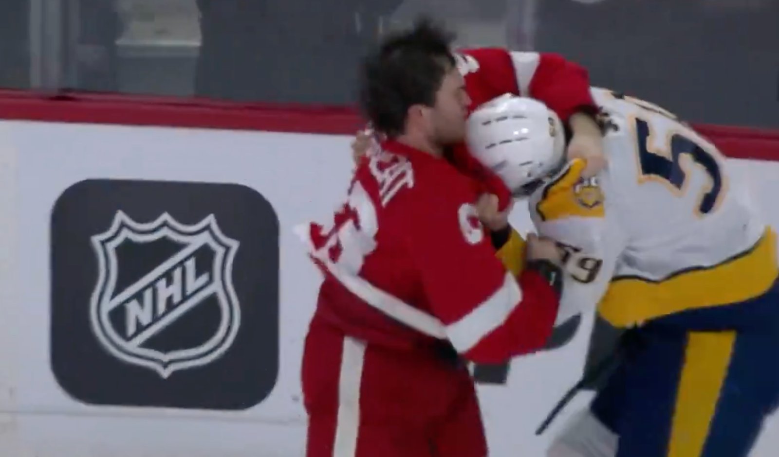 VIDEO: Alex DeBrincat fights Roman Josi! 