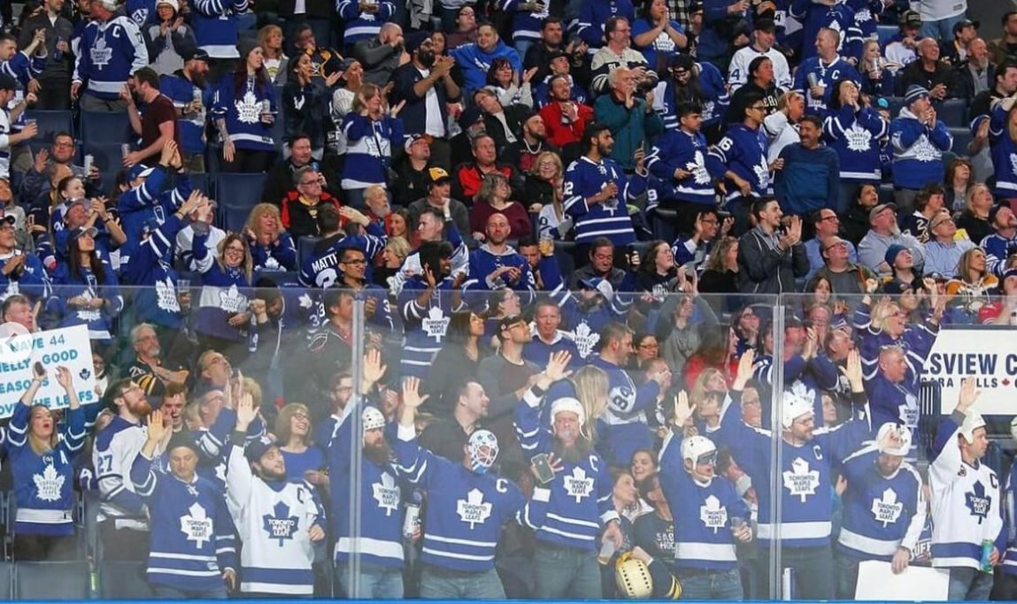 Arena takeover in progress against Leafs after players complained!
