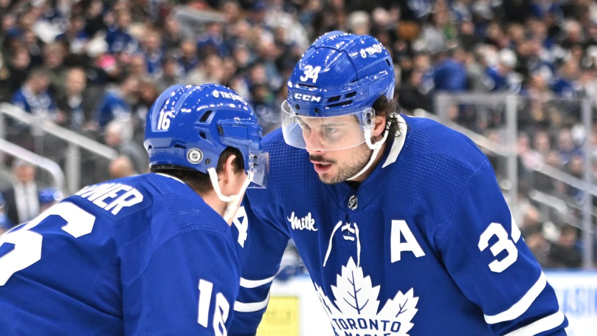 Tough blow on Auston Matthews... thanks in part to Mitch Marner!