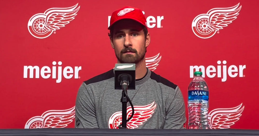 Dylan Larkin rips the NHL and George Parros for inconsistent officiating