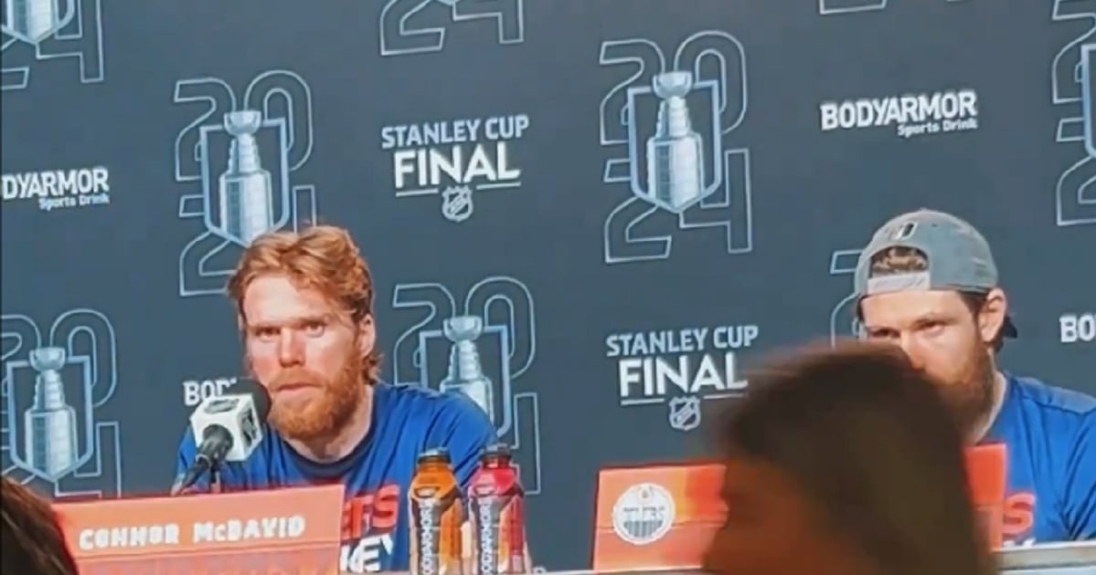 Connor McDavid responds to punch from Matthew Tkachuk.