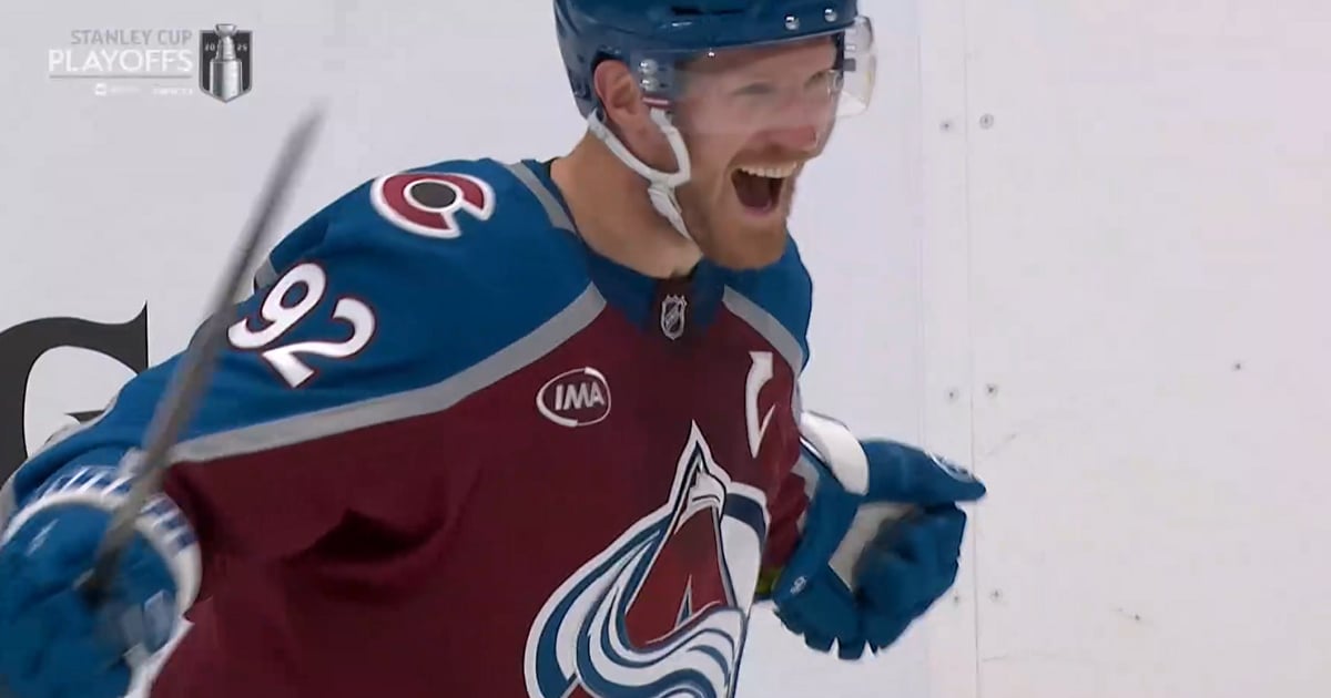 Landeskog scores for the first time in 3 years in Game 4.
