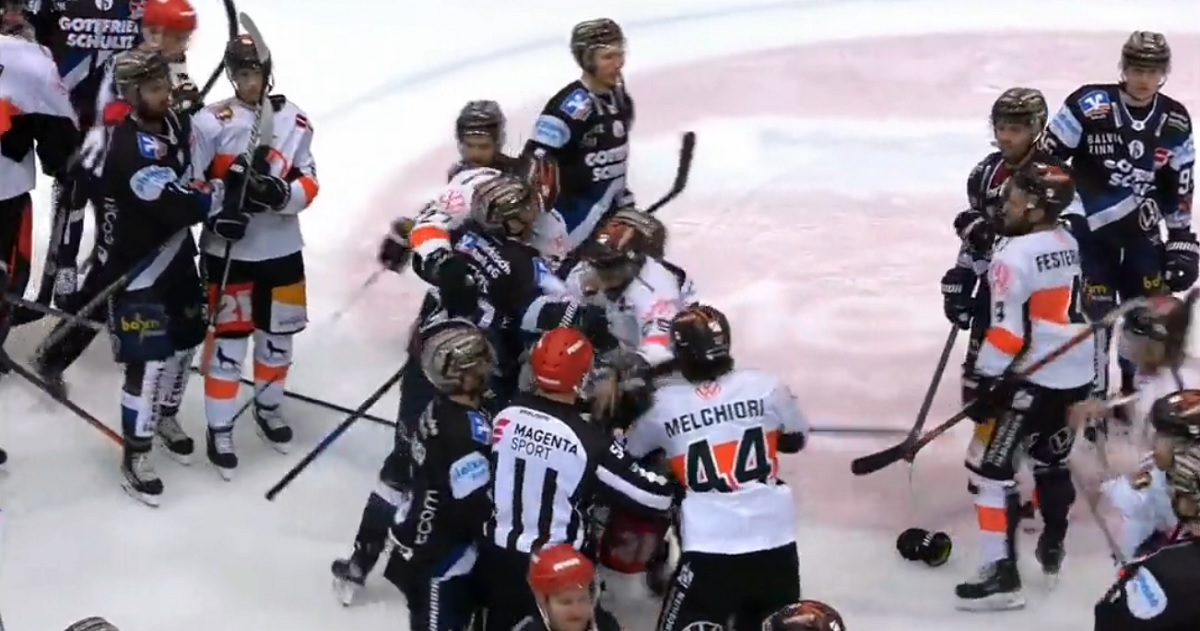 Handshake line turns into an all out brawl.