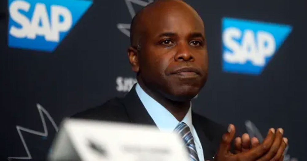 Mike Grier meets with the media to discuss Erik Karlsson trade