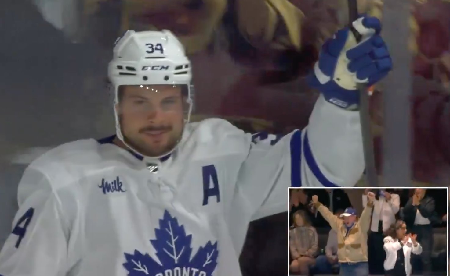 Viral reaction of Auston Matthews' parents to 50th goal will make you smile 