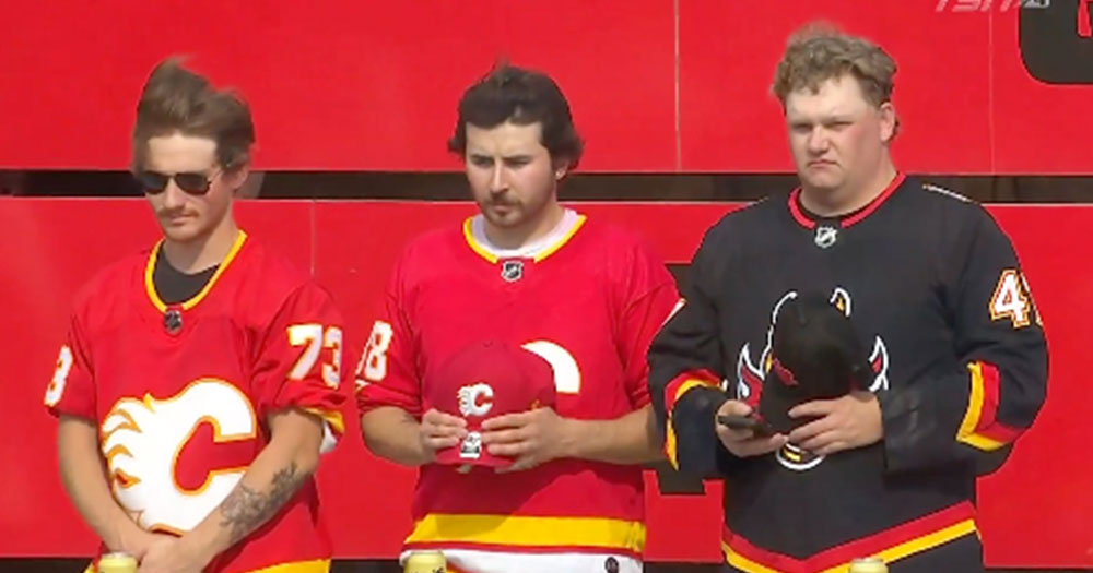CFL's Calgary Stampeders hold a 13 second moment of silence for Johnny Gaudreau