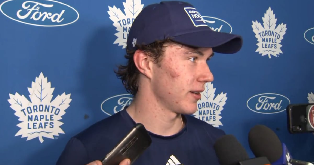 Maple Leafs rookie Fraser Minten starts the season in the NHL.
