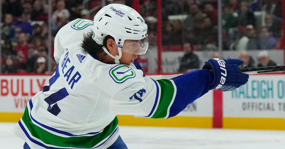 Kasperi Kapanen injures Ethan Bear at World Championship.