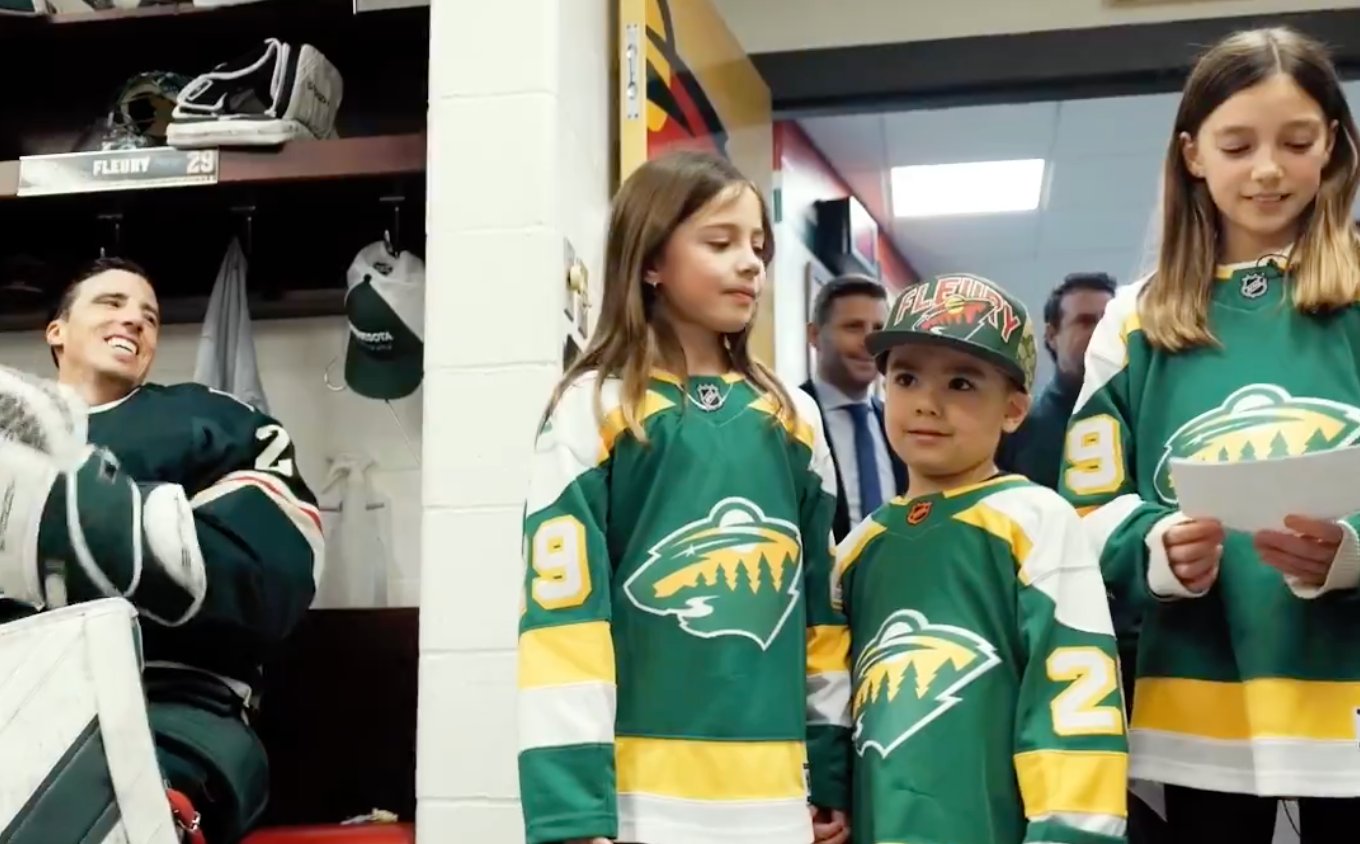 Marc-Andre Fleury's kids steal the show