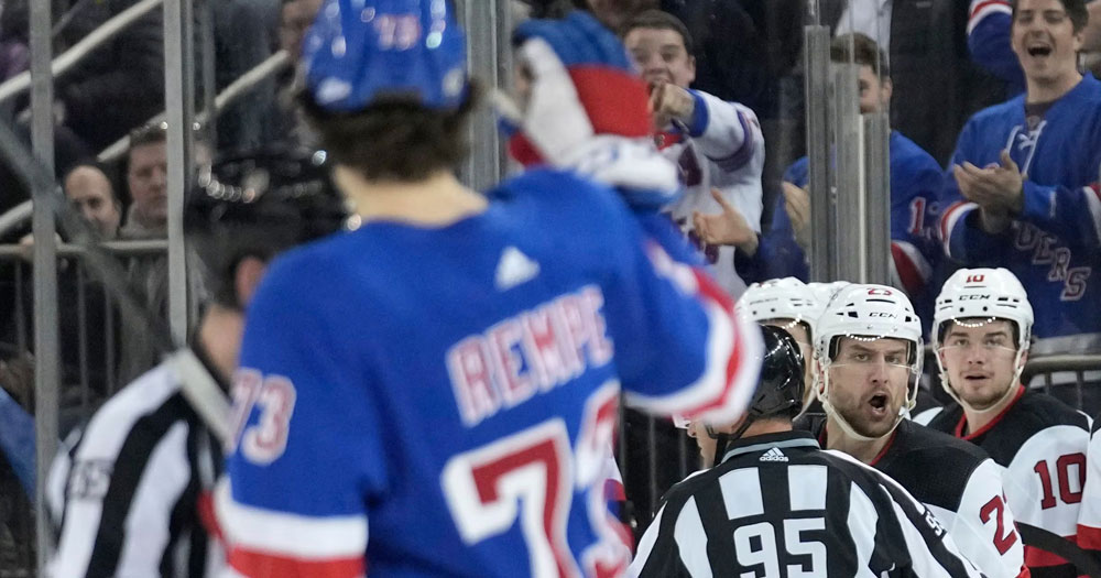 Rempe forces Devils players and coaches to go off the deep end