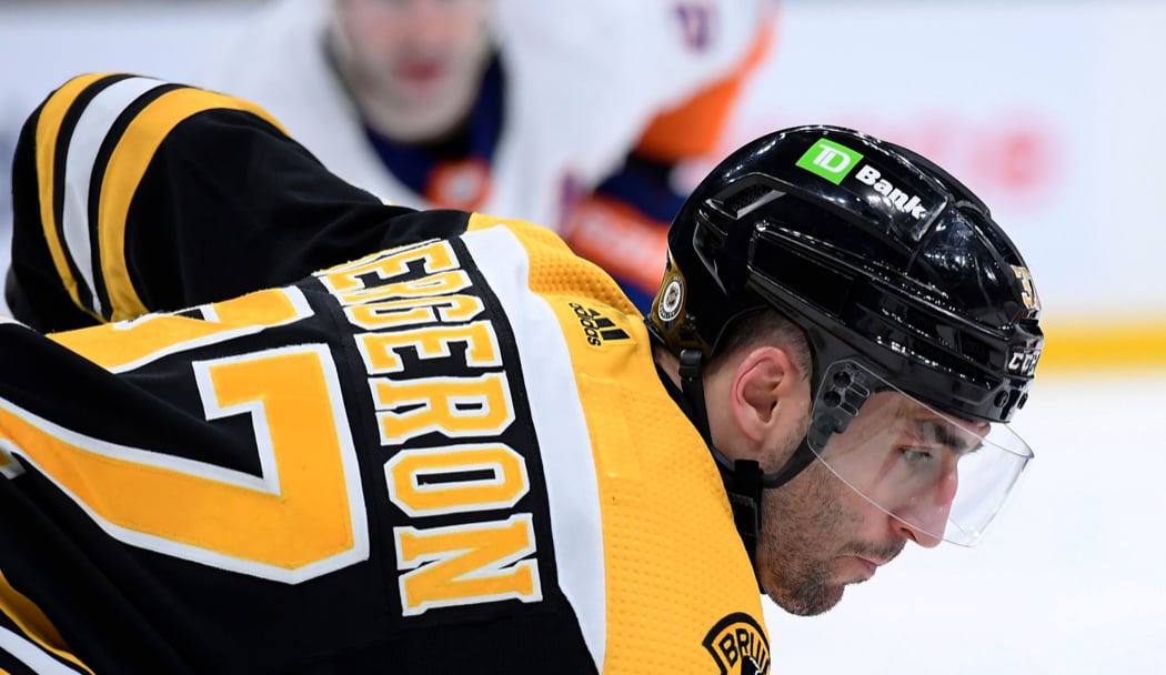 Bruins announce discouraging update on Patrice Bergeron 