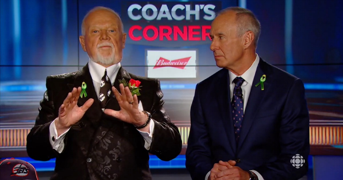 Ron MacLean sinks to new low in treatment of Don Cherry.