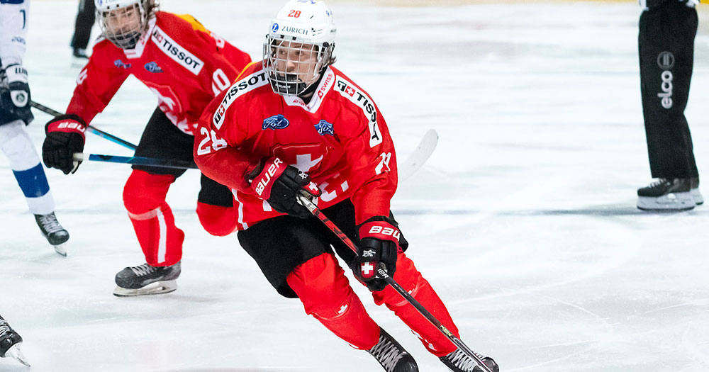 Swiss forward gets a 10 minute penalty for chewing on his mouthguard