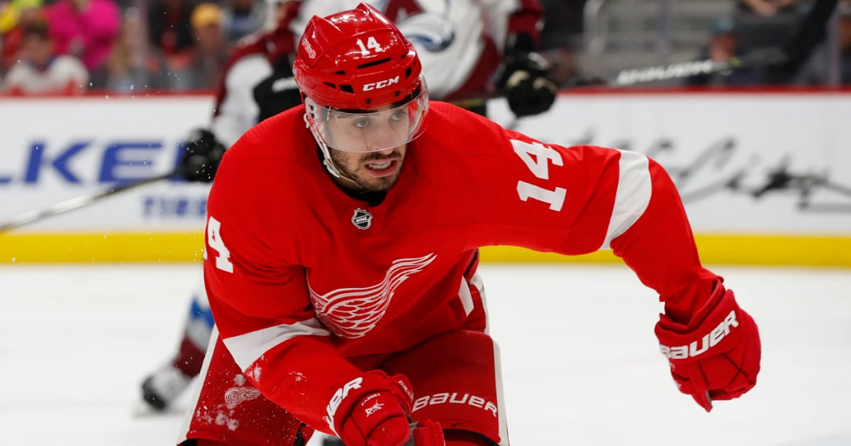 Robby Fabbri missing from Red Wings bench in 2nd period.