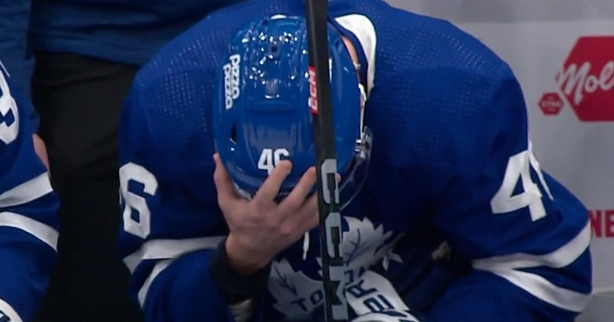Ilya Lyubushkin injured after big hit from Matt Rempe.