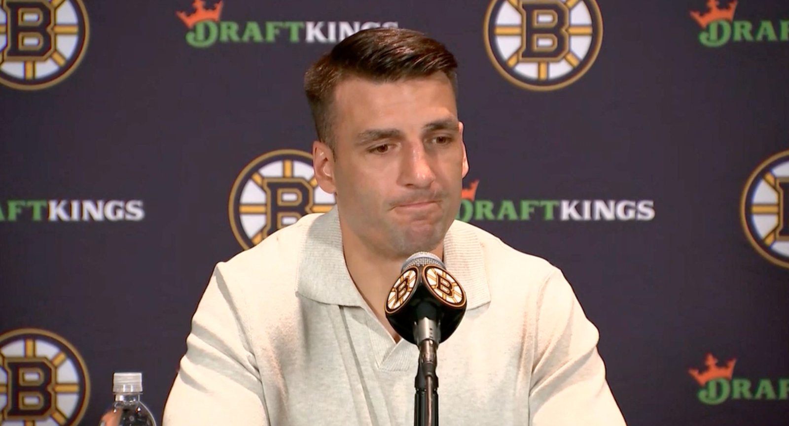 Patrice Bergeron gets emotional in retirement press conference