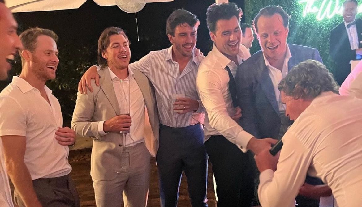 Drunk T.J. Oshie steals the show at Tom Wilson’s wedding!
