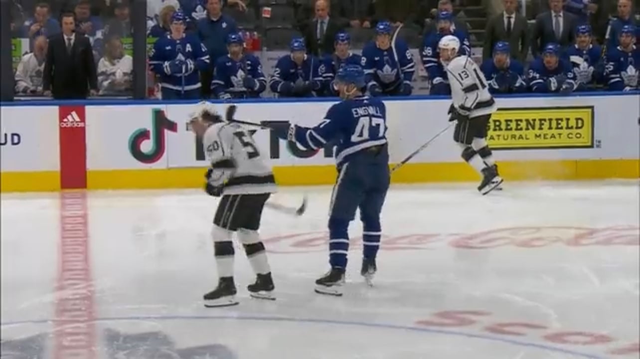NHL reacts to Leafs’ Pierre Engvall whacking Sean Durzi in the head!