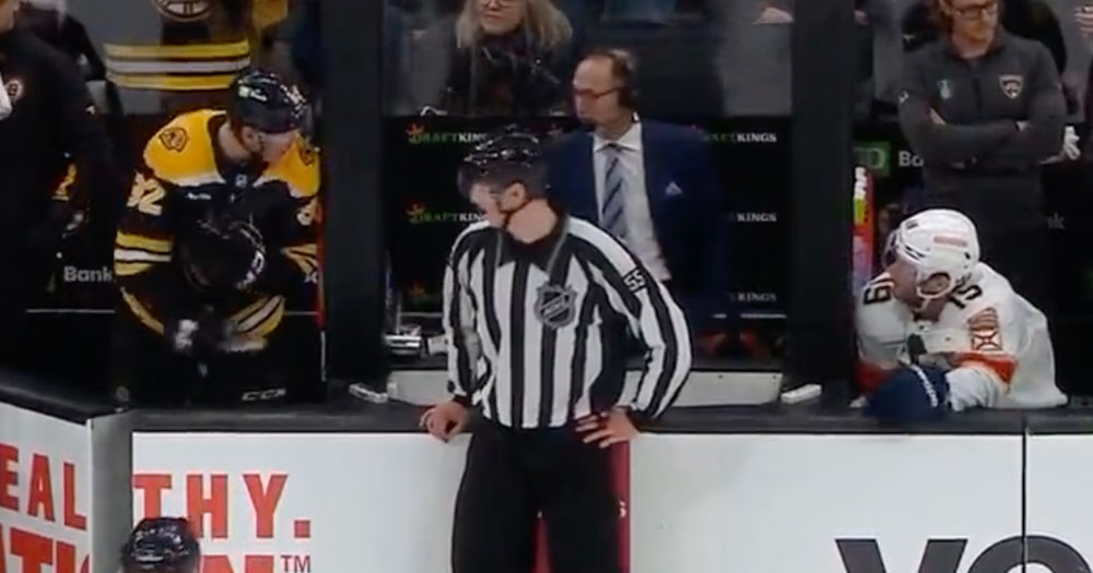 Hot mic catches some hilarious chirping between Bruins and Panthers