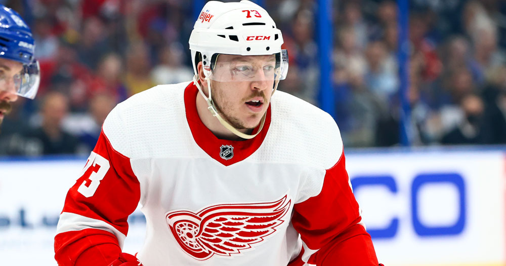 Former Red Wings forward Adam Erne signs a PTO contract with new team