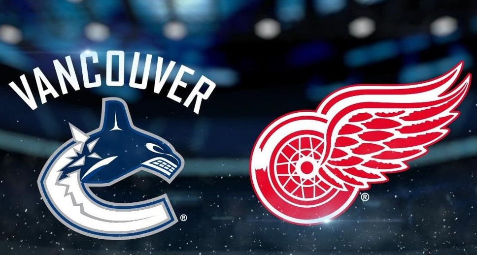 Full lineups for early game between Canucks and Red Wings.