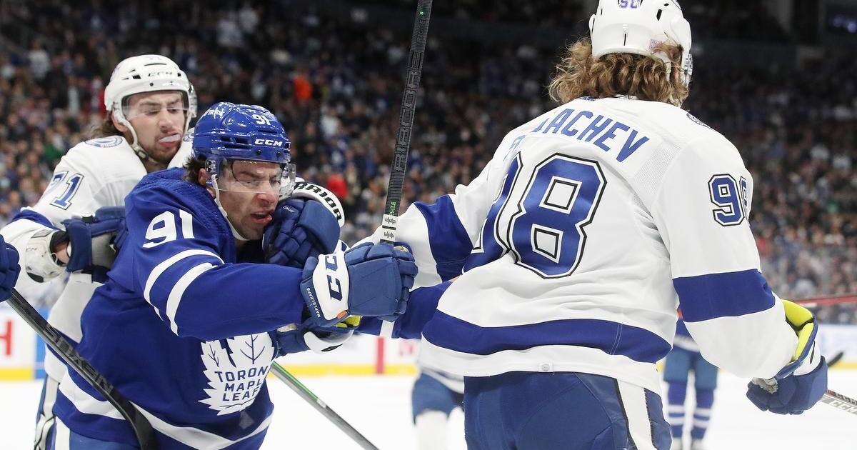 Mikhail Sergachev at it again, blasts the Maple Leafs