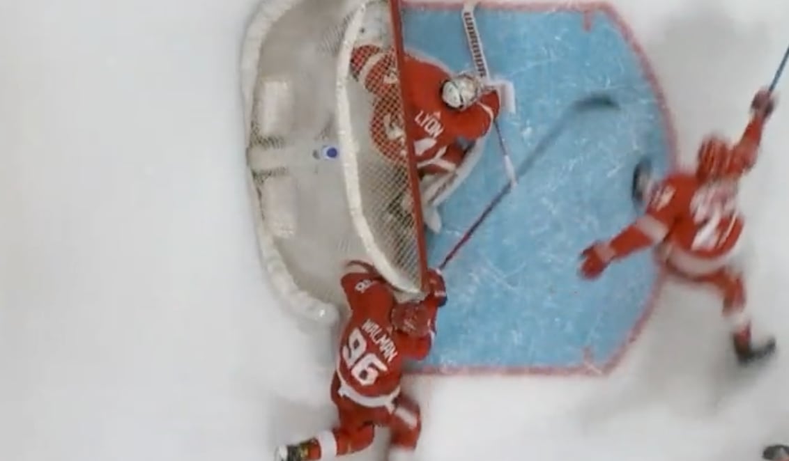 Scary scene as Jake Walman crashes into the net 