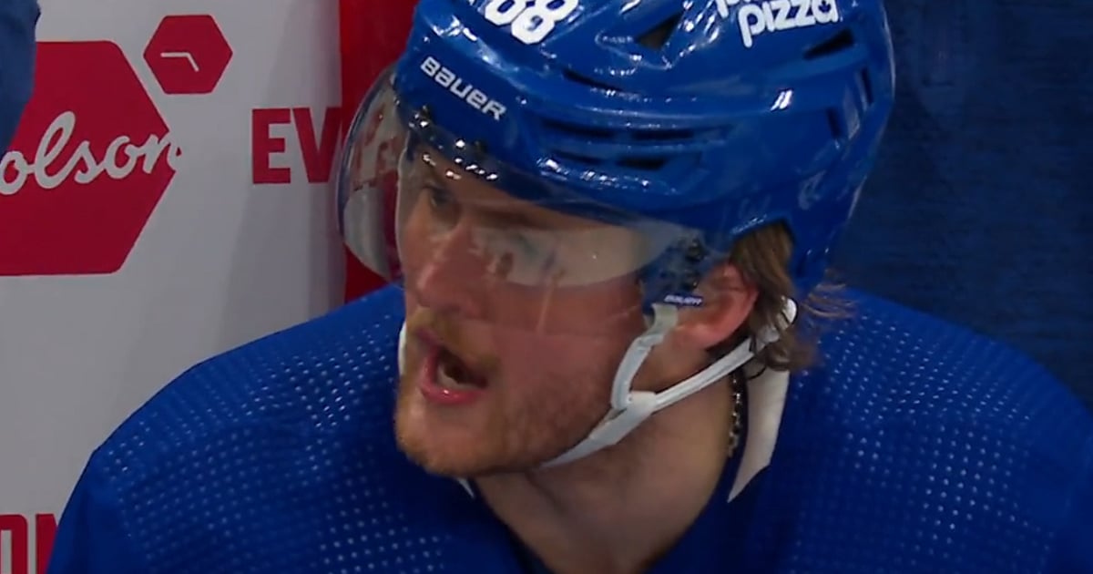 William Nylander snaps at Mitch Marner during Game 4.