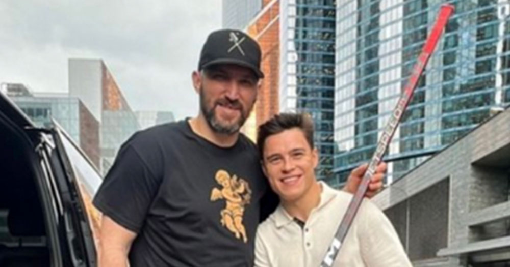Ovechkin shares photo of him hanging out with head of Putin's Youth Army