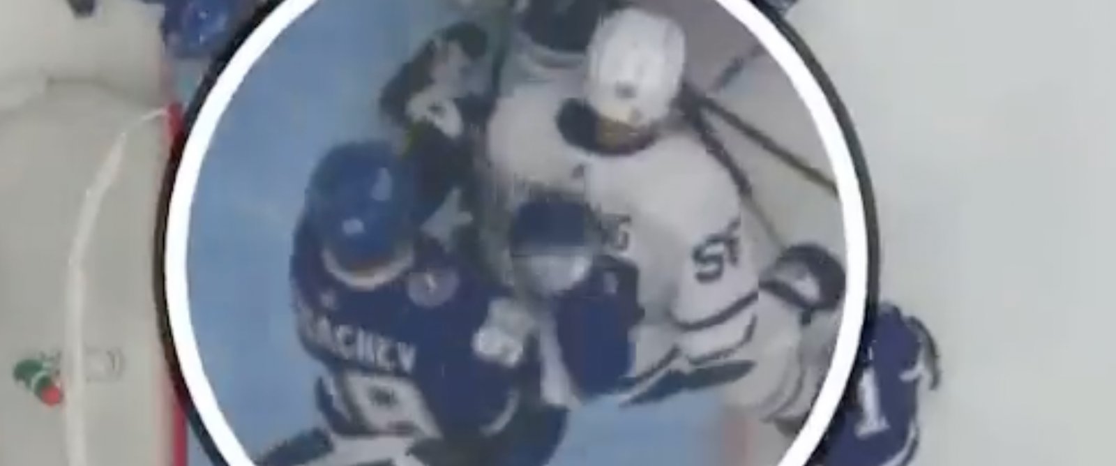 Leafs’ Bunting gets brutally sucker punched at the back of the head by Sergachev