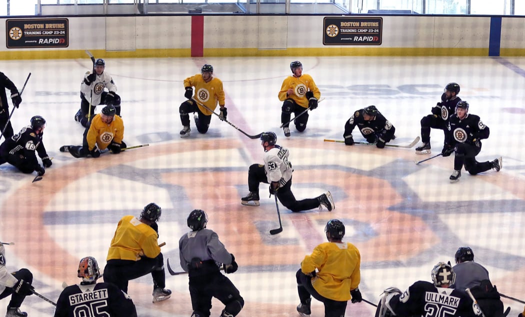 Key players missing from Bruins practice 