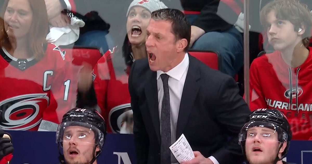 Rod Brind'Amour snaps over the officiating in Game 3.