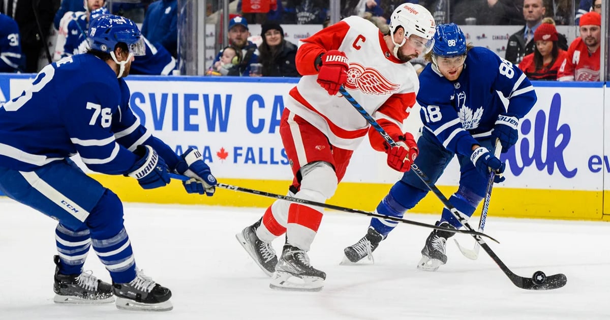 Red Wings vs Maple Leafs rescheduled on Sunday night.