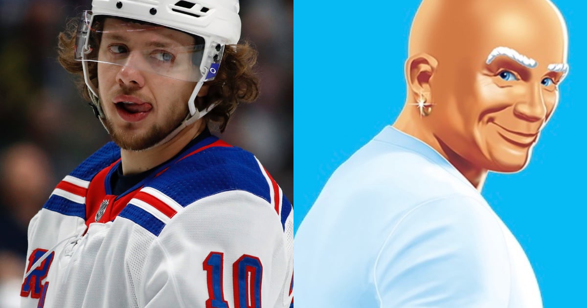 Artemi Panarin's new haircut has him looking like Mr. Clean.