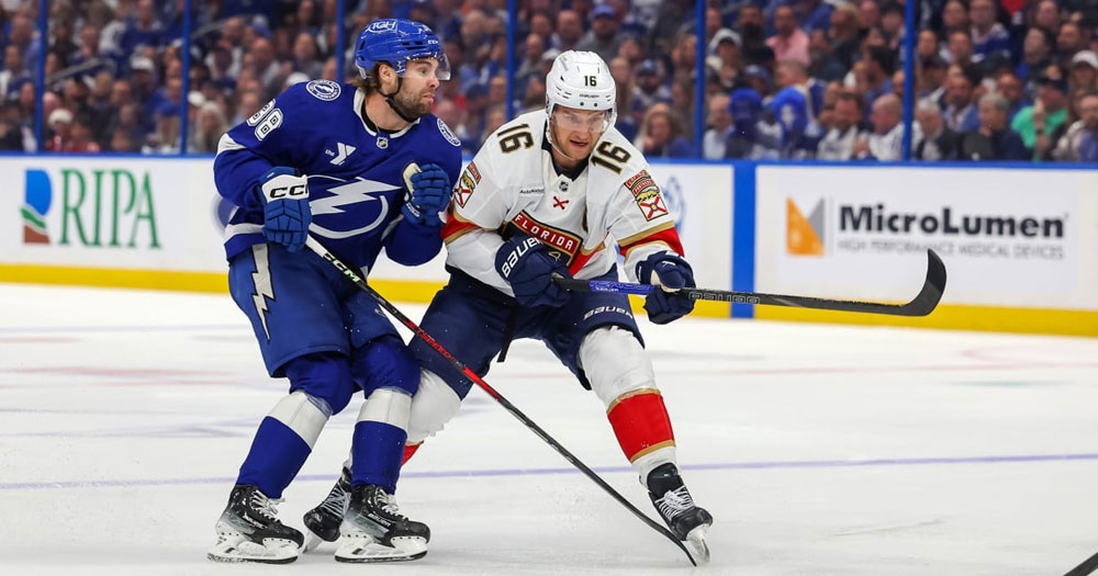Hagel takes a 5 minute Major for hit that takes Barkov out of Game 2