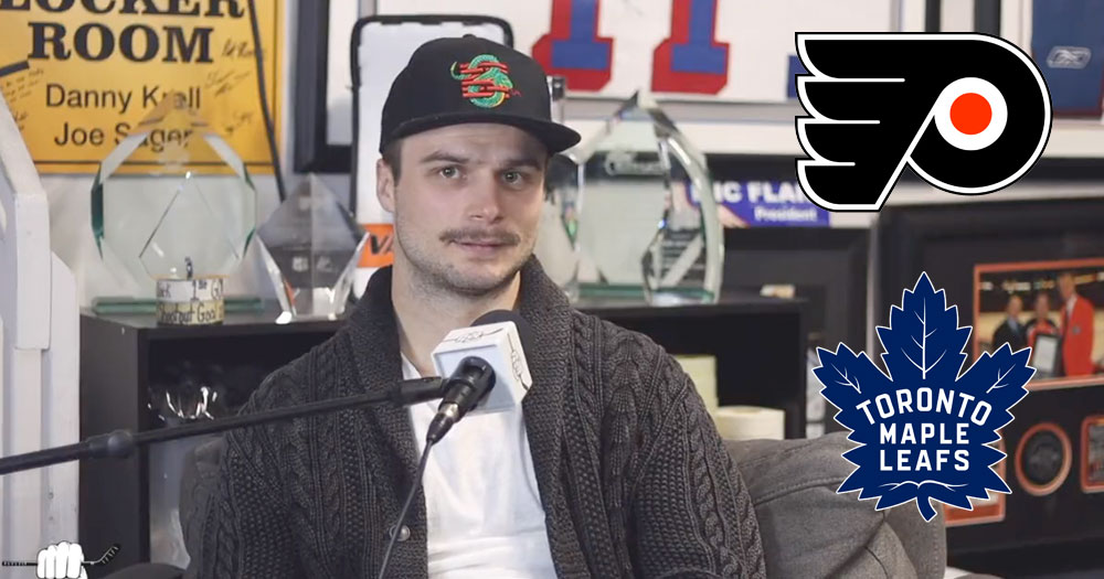 Flyers' Laughton falls for prank, thinks he's been traded to Leafs