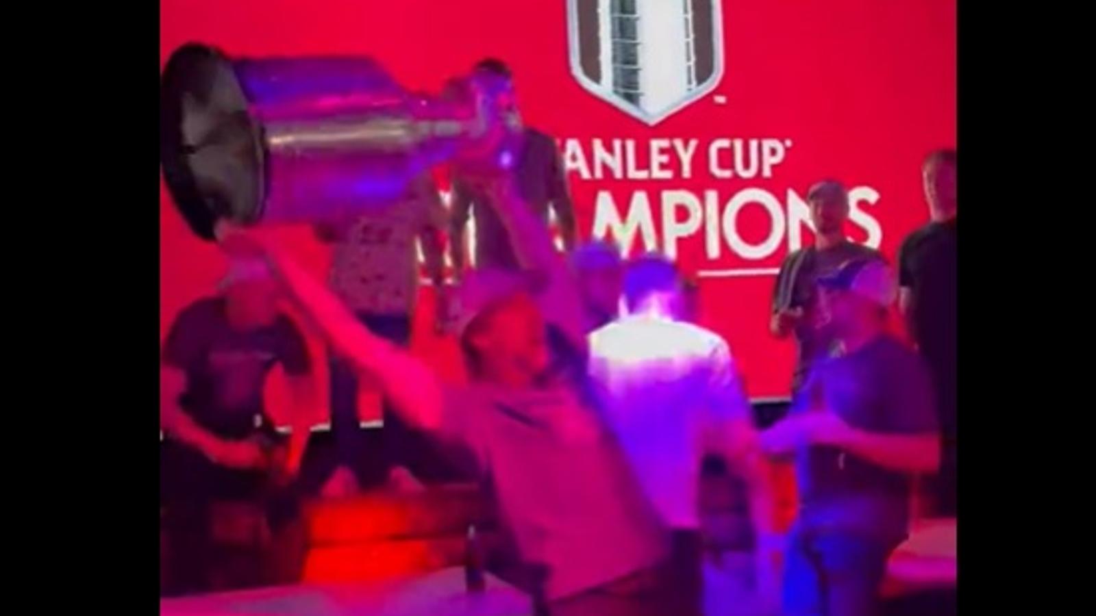 The Stanley Cup gets dented again in drunken fall!