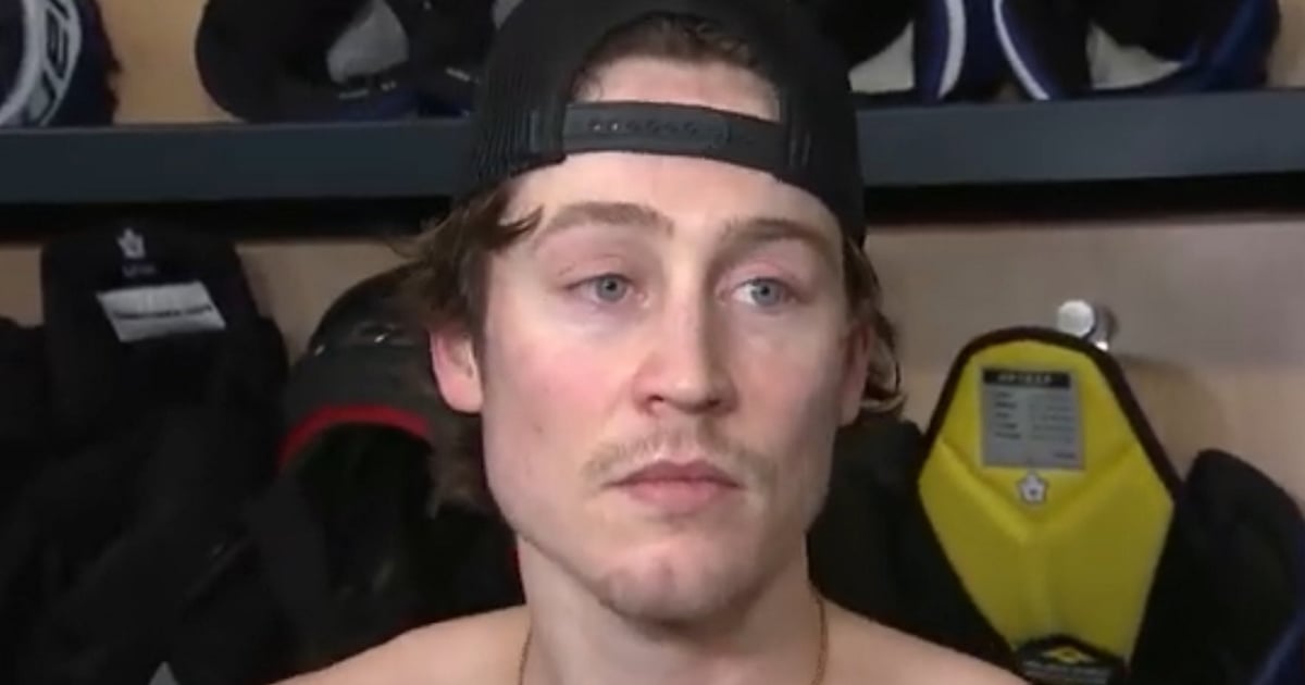 Tyler Bertuzzi reveals the reason he hacked off his hair.